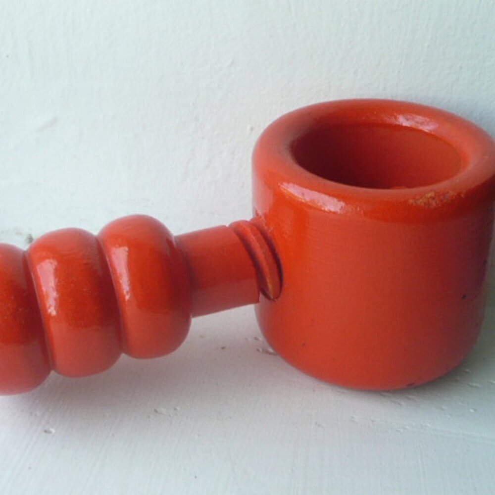 West Germany Red Wooden Nut Cracker